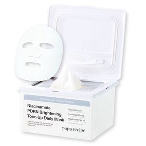 Korean Skincare Papa Recipe Niacinamide PDRN Brightening Tone Up Masks